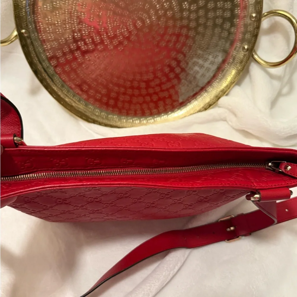 Gucci Red Leather Crossbody Bag - Picture 7 of 13